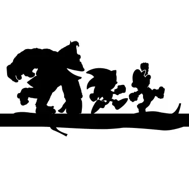 Supersankari toimintasiluetit t-paita - Tenstickers