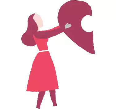 Sydän yhdessä parin t-paita - Tenstickers