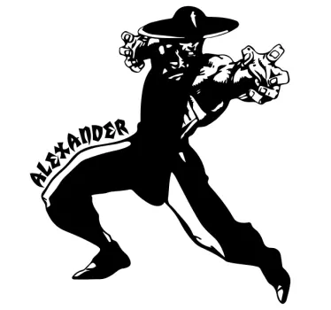 Äiti ja tytär t-paita voimakkaalla cowboyhahmolla - Tenstickers