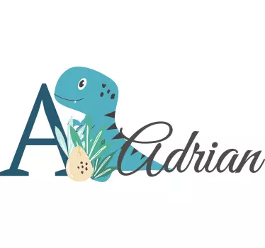 Dinosaurusteemainen henkilökohtainen lahja vauvalle t-paita - Tenstickers