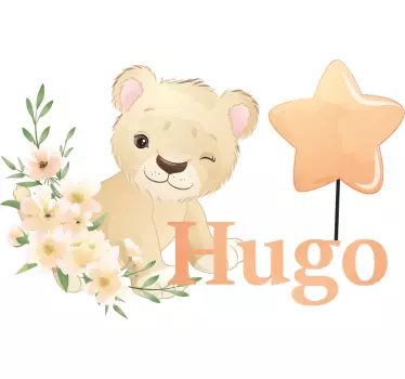 Söpö leijona tähden kanssa vauvalle t-paita - Tenstickers
