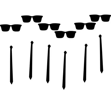 Aurinkolasit ja solmiot t-paita - Tenstickers