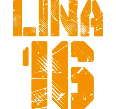 Rohkea räätälöity nimipaita - Tenstickers