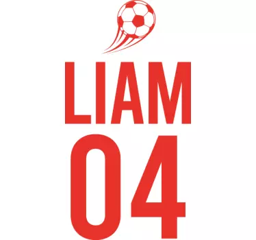 Liam jalkapallo urheilu lasten t-paita - Tenstickers