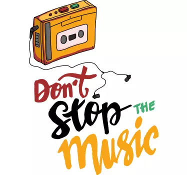 Älä lopeta musiikkia t-paita - Tenstickers