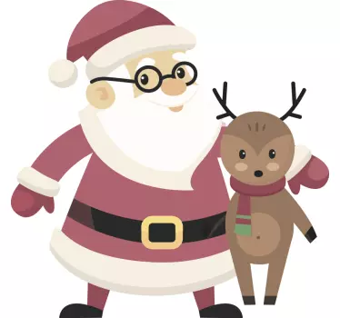 Iloinen joulupukki t-paita jouluksi - Tenstickers