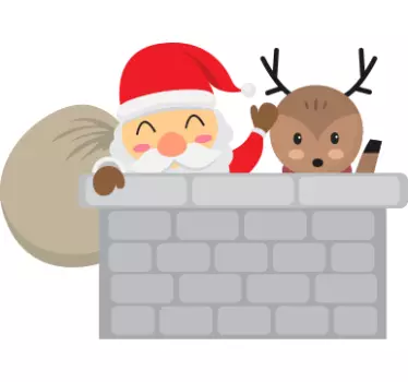 Joulupukki ja porot hauskuus t-paita halloweeniksi - Tenstickers