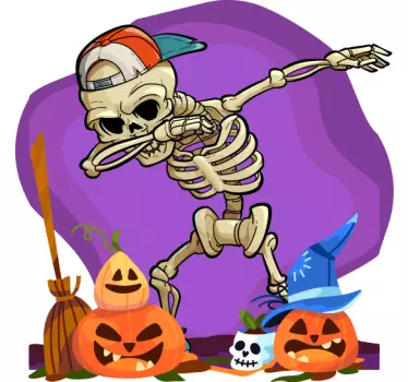 Luuranko tanssiliike t-paita halloweeniksi - Tenstickers