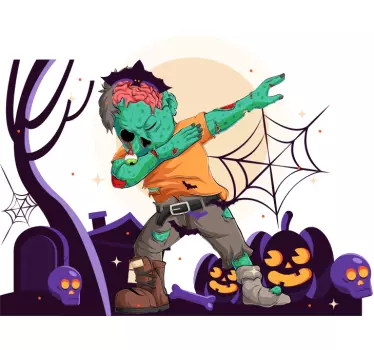 Zombie tanssi t-paita halloweeniksi - Tenstickers
