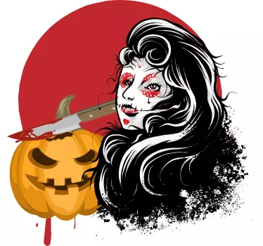 Kammottava halloween-kuningatar t-paita halloweeniksi - Tenstickers