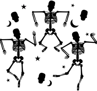 Halloweenin luukkojen tanssipaita - Tenstickers