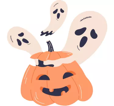 Iloinen kurpitsayllätys t-paita halloweeniksi - Tenstickers
