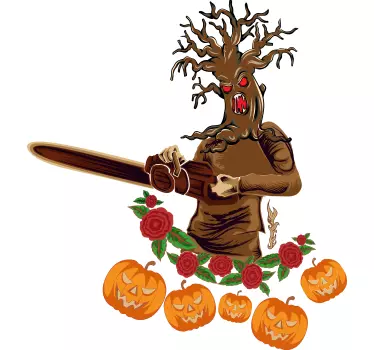 Hirviö puu t-paita halloweeniksi - Tenstickers