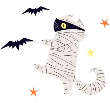Mummin kissa halloween hauskuus lasten t-paita - Tenstickers