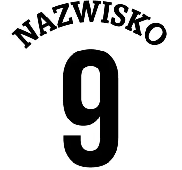 Mukautettu urheilijan numero t-paita - Tenstickers