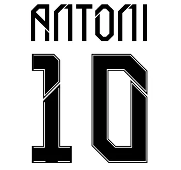 Antoni numero tyyli t-paita - Tenstickers