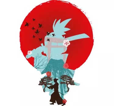 Kulttuurinen samurai taidepaita - Tenstickers