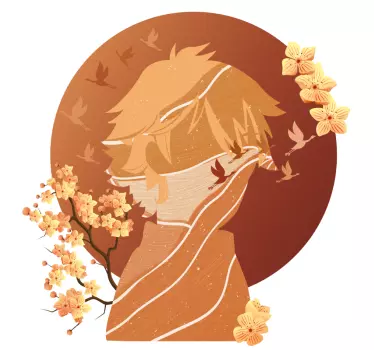 Elegantti kukallinen siluetti t-paita - Tenstickers
