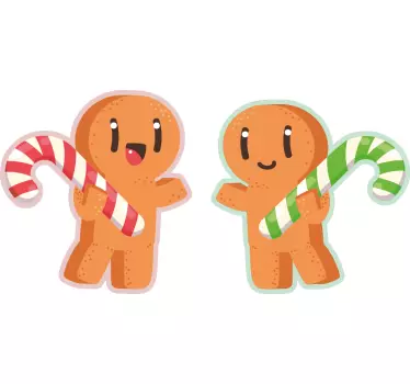Tanssivat piparit joulu t-paita kahdelle - Tenstickers