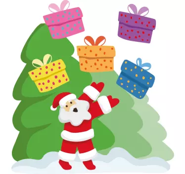 Joulupukin lahjajuhla lasten t-paita - Tenstickers