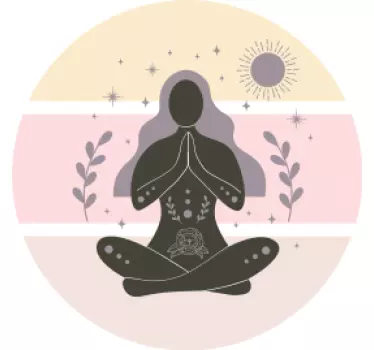 Kauniita jooga-asentoja ympyrä-t-paidassa - Tenstickers