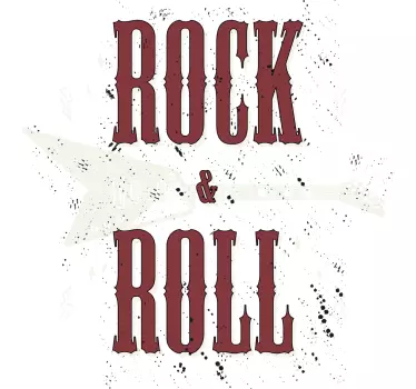 Rock & roll tyyli t-paita - Tenstickers