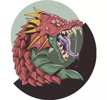 Pelottava lohikäärme t-paita - Tenstickers