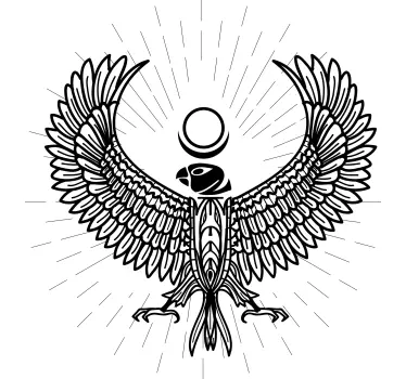 Majesteettinen lintu kuvitus t-paita - Tenstickers