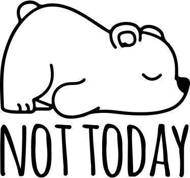 "ei tänään kirjain" ja karhut-paita - Tenstickers
