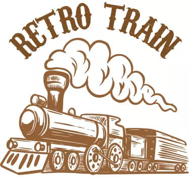 Retro höyryveturin t-paita - Tenstickers