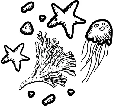 Meriseikkailuaiheinen lasten t-paita - Tenstickers