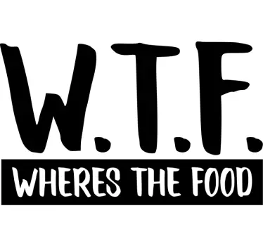 W.t.f. missä on ruoka t-paita - Tenstickers