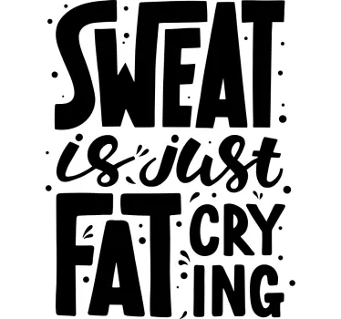 Fitness hiki on vain rasvaa itkevä t-paita - Tenstickers