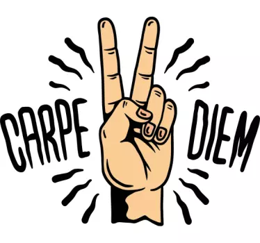Carpe diem käsimerkkit-paita - Tenstickers