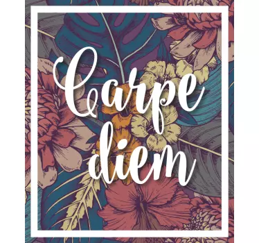 Carpe diem kukkaistyyli t-paita - Tenstickers