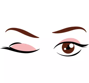 Flirttaileva silmänräpäys t-paita - Tenstickers
