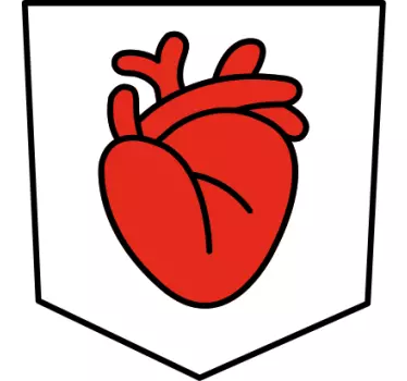 Minimaalinen tasku sydän t-paita - Tenstickers