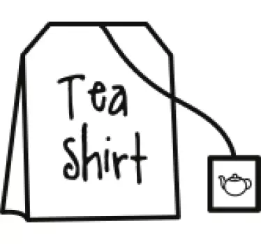 Minimalistinen "teepaita" t-paita - Tenstickers