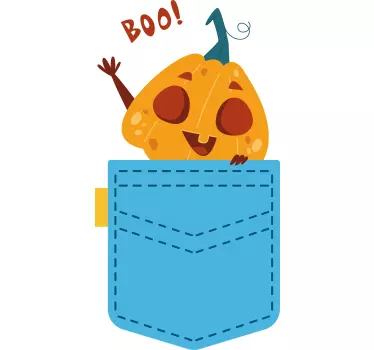 Kurpitsan tasku boo lasten t-paita - Tenstickers