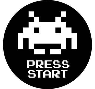 Pikselin paina start t-paita - Tenstickers