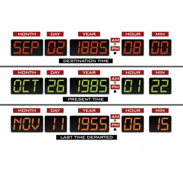 Aikapiirit näyttävät bttf t-paita - Tenstickers