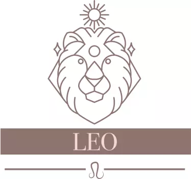 Leo pink kortti horoskooppi design t-paita - Tenstickers