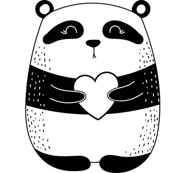 Äiti ja tytär t-paita pandarakkausteema - Tenstickers