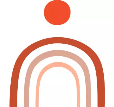 Retro sateenkaari auringon kanssa t-paita - Tenstickers