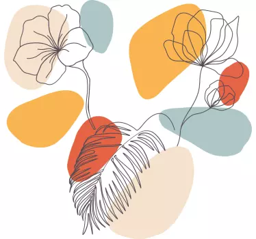 Botanic wall art t-paita - Tenstickers