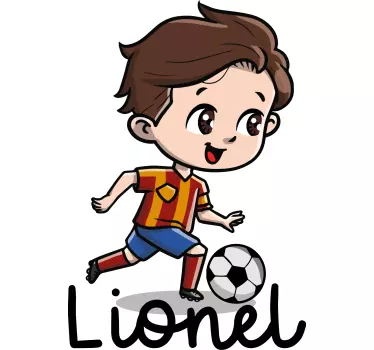 Söpö jalkapalloilija lasten t-paita - Tenstickers
