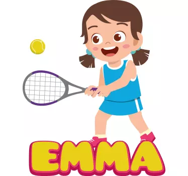 Tennispelaaja, jolla on nimi lasten t-paita - Tenstickers