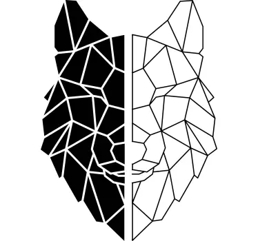 Puoli musta puoli valkoinen t-paita - Tenstickers