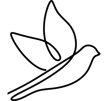 Minimalistinen lintuviiva t-paita - Tenstickers