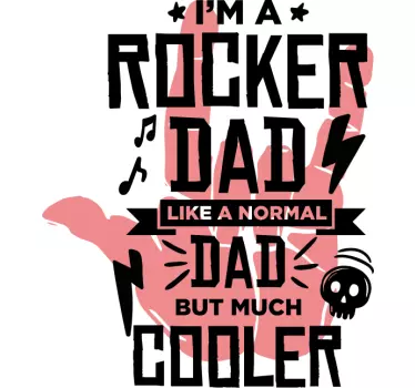 Rokkari isä paita isänpäivälle - Tenstickers